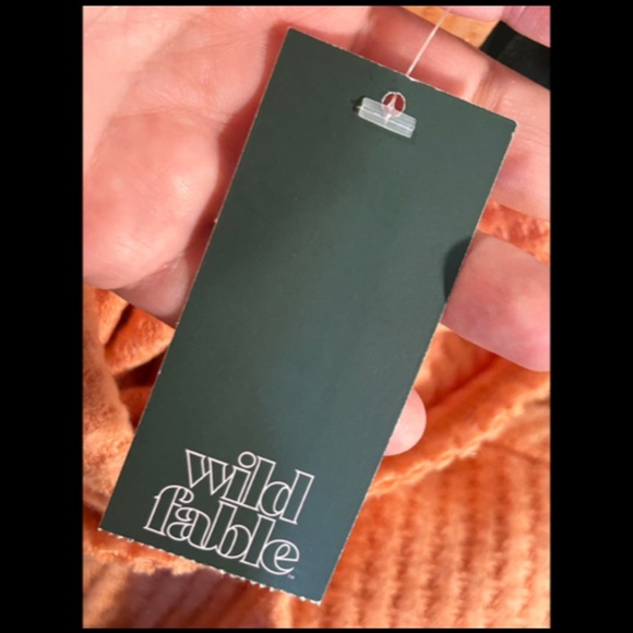 Wild Fable Long Sleeve Waffle Knit Crop Pullover Top/Sweater Peach Size S - NWT - Picture 12 of 15